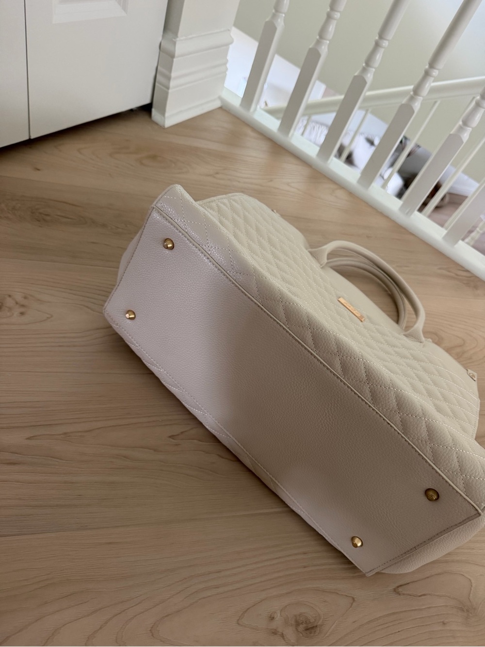 Luli Bebe Diaper Bag Top-Handle Tote Bag in white cream - Picture 3 of 3